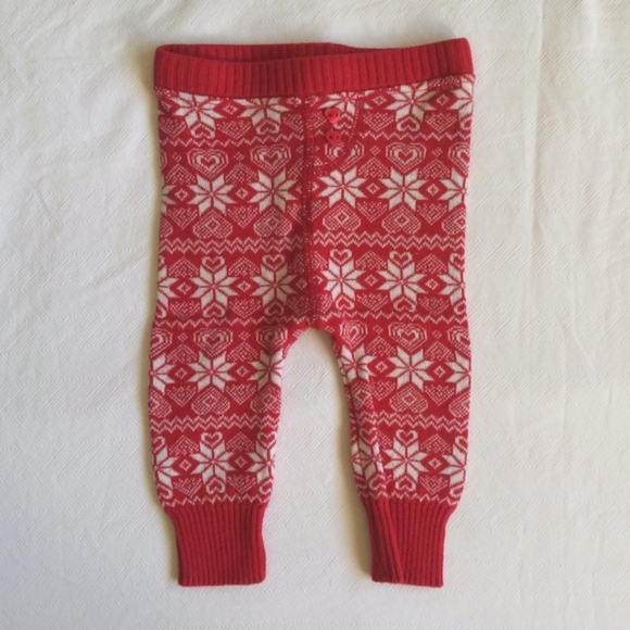 george red heart fair isle knit sweater leggings 0-3 months baby girl - Picture 1 of 6